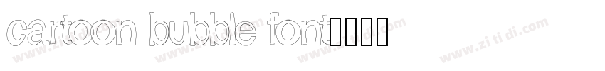 cartoon bubble font字体转换